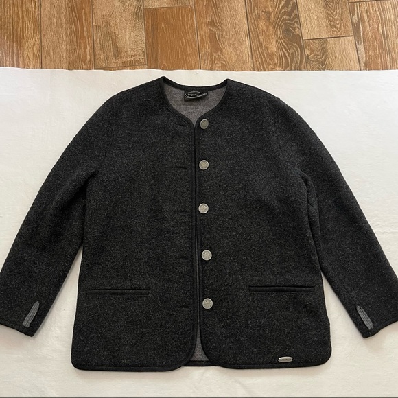 Giesswein Austria Pure New Wool Grey Button Down Jacket - Picture 2 of 12